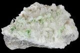 Green Augelite Crystals on Quartz - Peru #173384-1